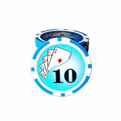 Golfa bumbiņu marķieris ar standarta cepures klipsi Magnētiskais sakausējuma marķieris Golfa piederumi Pokera numuri