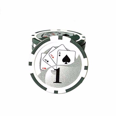 Golfa bumbiņu marķieris ar standarta cepures klipsi Magnētiskais sakausējuma marķieris Golfa piederumi Pokera numuri