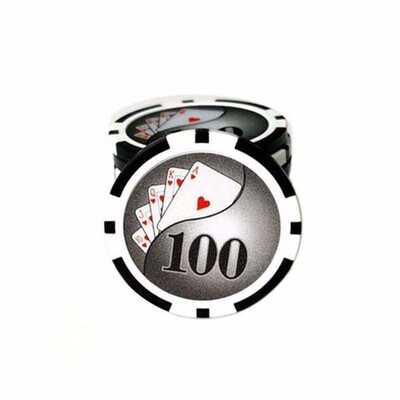 Golfa bumbiņu marķieris ar standarta cepures klipsi Magnētiskais sakausējuma marķieris Golfa piederumi Pokera numuri