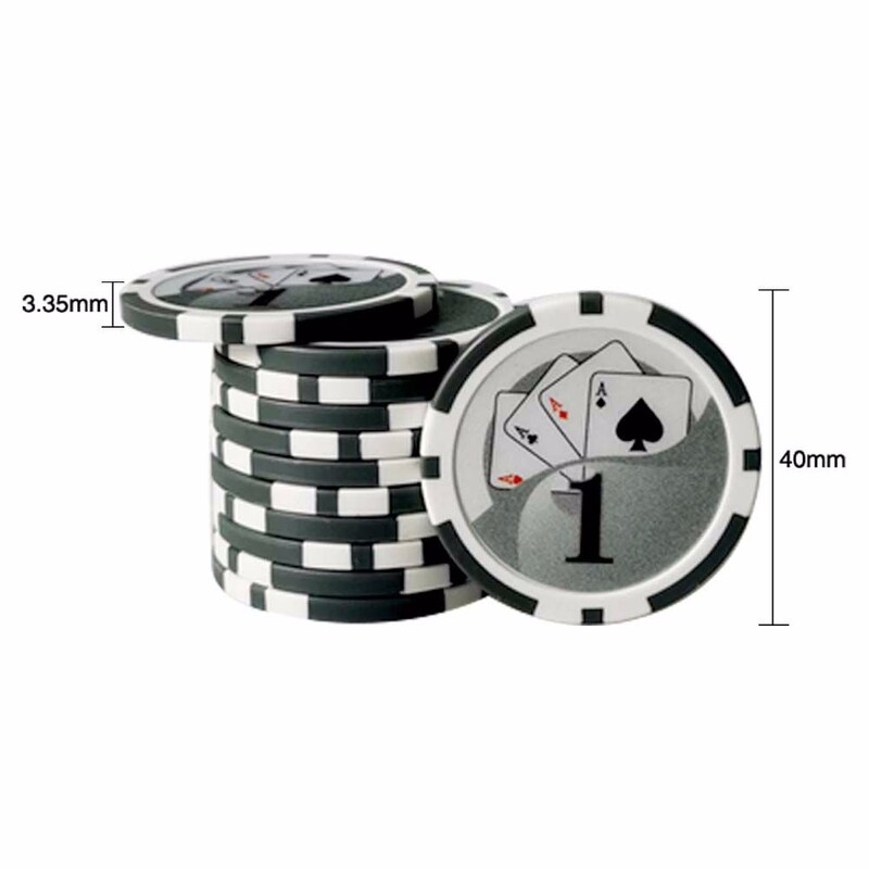 Golfa bumbiņu marķieris ar standarta cepures klipsi Magnētiskais sakausējuma marķieris Golfa piederumi Pokera numuri