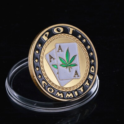 Pokera kartes aizsargs aizsargs Pokera kārts metāla suvenīrs Laimes monēta Pokera spēles Hold`em piederumi Mikroshēma Kazino monēta kolekcionējama dāvana