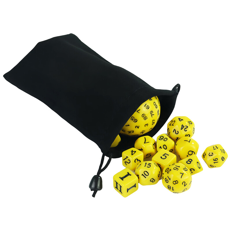 15kom Polyhedral Dice Set s vrećicom D3-D100 6 boja za DND igru RPG društvene igre Dodaci Hobiji Blagdanski dar