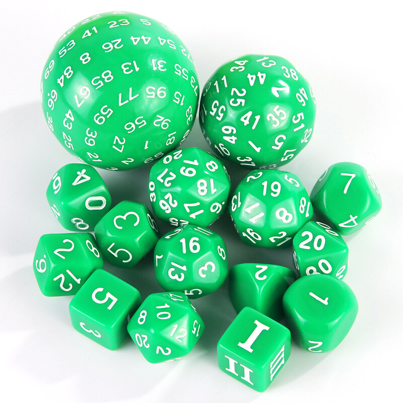 15kom Polyhedral Dice Set s vrećicom D3-D100 6 boja za DND igru RPG društvene igre Dodaci Hobiji Blagdanski dar