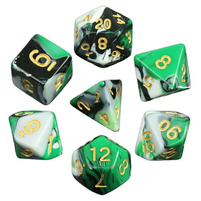 Pretty Colour Game Dice 7Pcs - savršen dar za ljubitelje DND dodataka za društvene igre