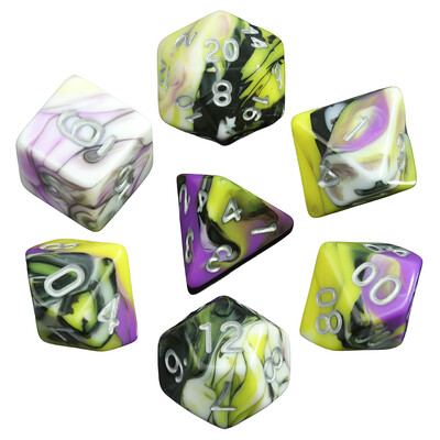 Pretty Colour Game Dice 7Pcs - savršen dar za ljubitelje DND dodataka za društvene igre
