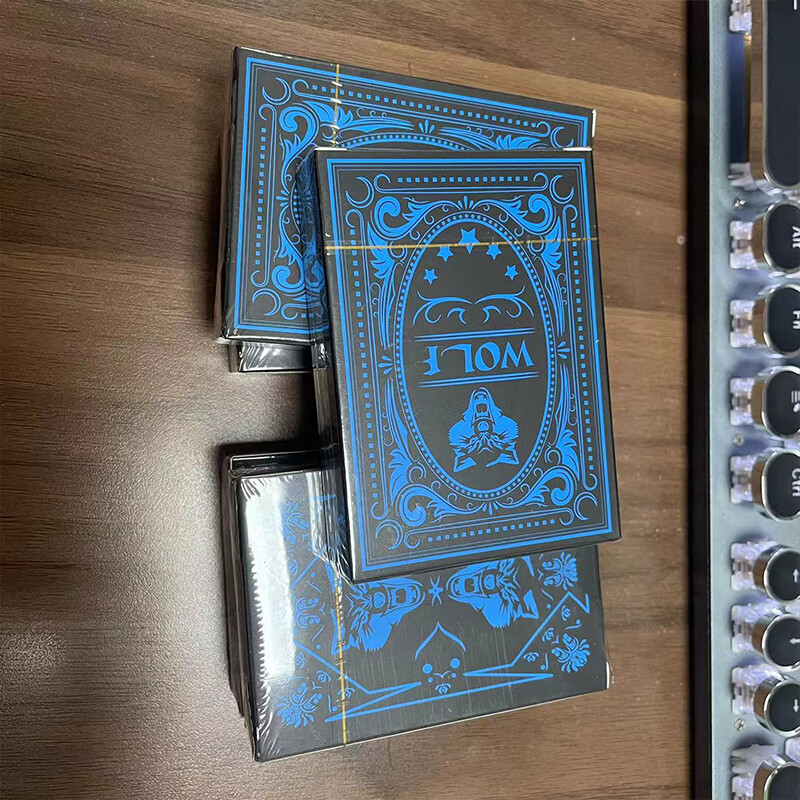 Fekete Kék Játékkártya Társasjátékok Gyerek Gyerek Játékok Ajándék 5,7cmX8,9cm Piros Arany Vízálló PVC Magic Poker Pakli Kártyajáték készlet