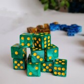 10pc/lot D6 kockica 6 lica kockica kockarnica stolna igra kockice četvrtastog ruba mramorne kockice s perlama D6 16mm igračke kockice za kasino