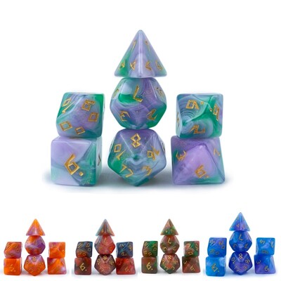 Dice Sets 5 X 7 Polyhedral Dice 35pcs with a Large Drawstring Bag Great for Dungeons and Dragons, Role Playing Table Game