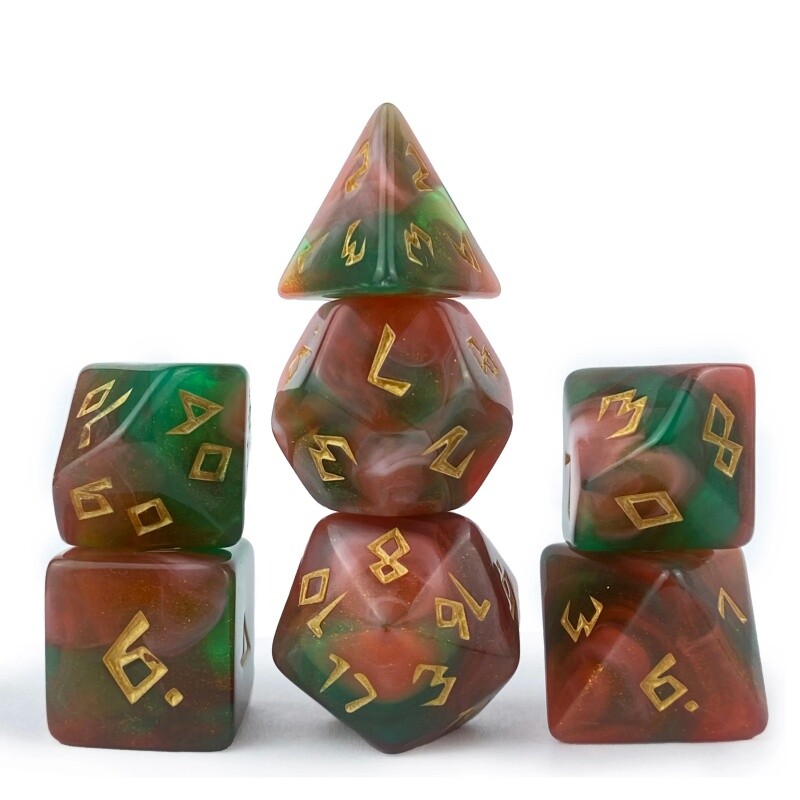 Kompleti kockica 5 X 7 poliedralnih kockica, 35 komada s velikom torbom s uzicom Izvrstan za Dungeons and Dragons, igranje uloga za stolnu igru