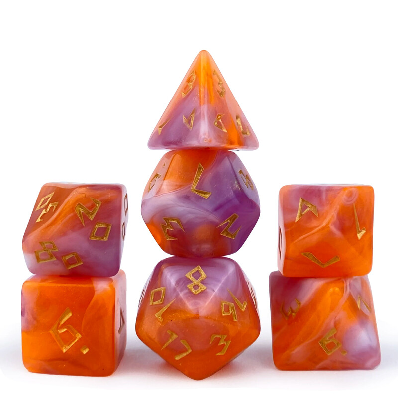 Kompleti kockica 5 X 7 poliedralnih kockica, 35 komada s velikom torbom s uzicom Izvrstan za Dungeons and Dragons, igranje uloga za stolnu igru