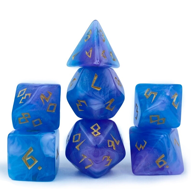 Kompleti kockica 5 X 7 poliedralnih kockica, 35 komada s velikom torbom s uzicom Izvrstan za Dungeons and Dragons, igranje uloga za stolnu igru