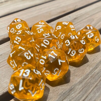 10 komada kockica s 20 lica DND kockica akrilnih D20 kompleta kockica prozirnih boja D20 stolnih kockica za igru