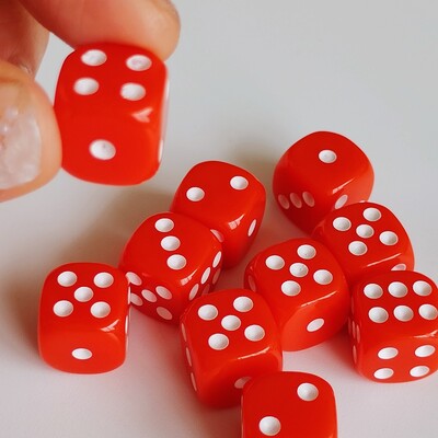 50PCS/Set Pure Color 12mm D6 kockaste kocke Bulk Dice Okrugli rub Akrilne kockice Uloga 6 lica za kockarnicu Društvena igra