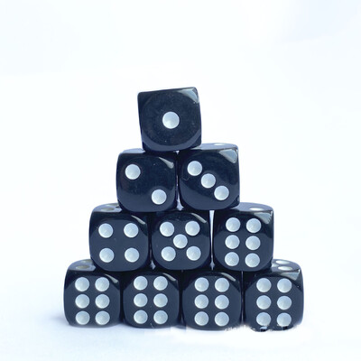 50PCS/Set Pure Color 12mm D6 kockaste kocke Bulk Dice Okrugli rub Akrilne kockice Uloga 6 lica za kockarnicu Društvena igra