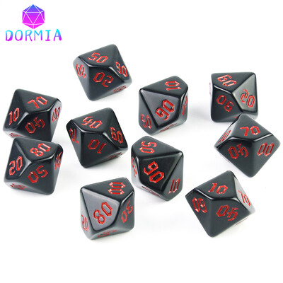 Kockice s 10 stranica Role Play Dice Visokokvalitetni materijal D10 Dice (00-90) Nevjerojatni retro stilovi fontova za igranje uloga