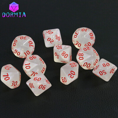 Kockice s 10 stranica Role Play Dice Visokokvalitetni materijal D10 Dice (00-90) Nevjerojatni retro stilovi fontova za igranje uloga