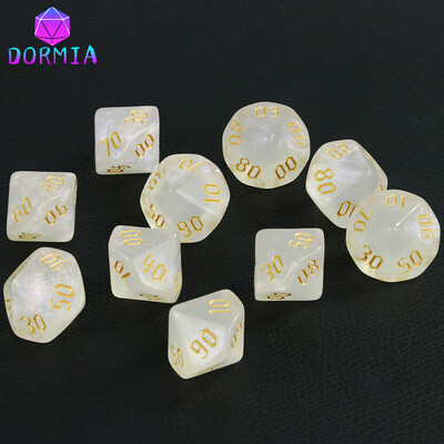 Kockice s 10 stranica Role Play Dice Visokokvalitetni materijal D10 Dice (00-90) Nevjerojatni retro stilovi fontova za igranje uloga