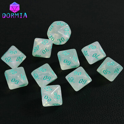 Kockice s 10 stranica Role Play Dice Visokokvalitetni materijal D10 Dice (00-90) Nevjerojatni retro stilovi fontova za igranje uloga
