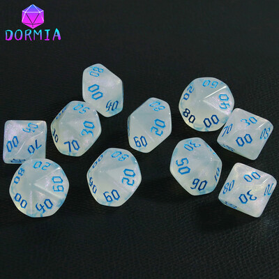 Kockice s 10 stranica Role Play Dice Visokokvalitetni materijal D10 Dice (00-90) Nevjerojatni retro stilovi fontova za igranje uloga