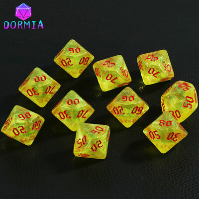 Kockice s 10 stranica Role Play Dice Visokokvalitetni materijal D10 Dice (00-90) Nevjerojatni retro stilovi fontova za igranje uloga