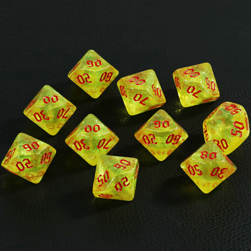 Kockice s 10 stranica Role Play Dice Visokokvalitetni materijal D10 Dice (00-90) Nevjerojatni retro stilovi fontova za igranje uloga