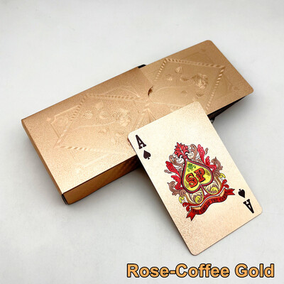 1 kaladė plastikinės pokerio kortos Rose Gold Sliver vandeniui atsparios kortos Namų stalo žaidimas šeimai