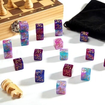 10Pcs D6 Dice 6 странични броячи +1/-1 квадратен цифров 16 мм куб за деца Забавна маса Настолни игри Преподаване на математика Аритметика Играчки