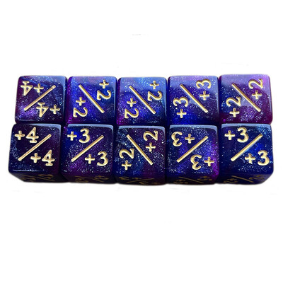 10 ks D6 kocky 6 bočných počítadiel +1/-1 štvorcový digitálny 16mm kocka pre deti zábavný stolový stôl herný matematický výučba aritmetických hračiek