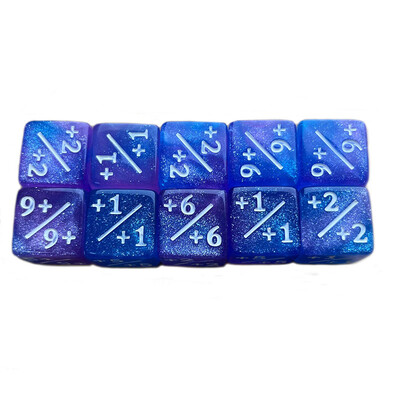 10 ks D6 kocky 6 bočných počítadiel +1/-1 štvorcový digitálny 16mm kocka pre deti zábavný stolový stôl herný matematický výučba aritmetických hračiek