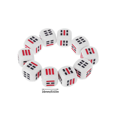 10Pcs/set New Foreign Trade Gossip Zhouyi Ching Dice Shake Hexagram 64 Hexagram Board Game Accessories