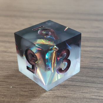 Mini Planet Colored D6 Dice DND Ръчно изработени зарове от смола 6 страни с остри ръбове Многостенни цветни зарове за RPG настолна игра Dice D&D