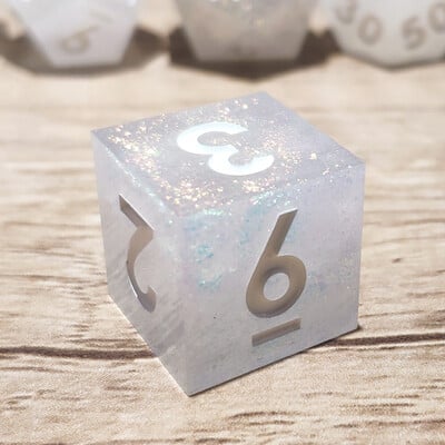 Mini D6 kocke u boji planeta DND Ručno izrađene kocke od smole sa 6 strana s oštrim rubovima Poliedarske cvjetne kockice za RPG stolne igre Dice D&D