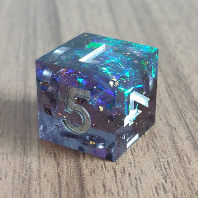 Mini D6 kocke u boji planeta DND Ručno izrađene kocke od smole sa 6 strana s oštrim rubovima Poliedarske cvjetne kockice za RPG stolne igre Dice D&D