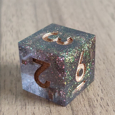 Mini D6 kocke u boji planeta DND Ručno izrađene kocke od smole sa 6 strana s oštrim rubovima Poliedarske cvjetne kockice za RPG stolne igre Dice D&D