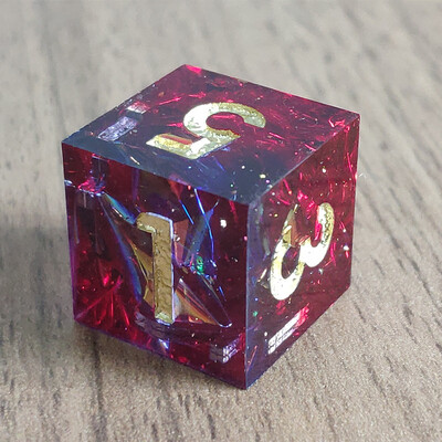 Mini D6 kocke u boji planeta DND Ručno izrađene kocke od smole sa 6 strana s oštrim rubovima Poliedarske cvjetne kockice za RPG stolne igre Dice D&D