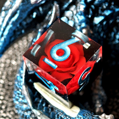 Mini D6 kocke u boji planeta DND Ručno izrađene kocke od smole sa 6 strana s oštrim rubovima Poliedarske cvjetne kockice za RPG stolne igre Dice D&D