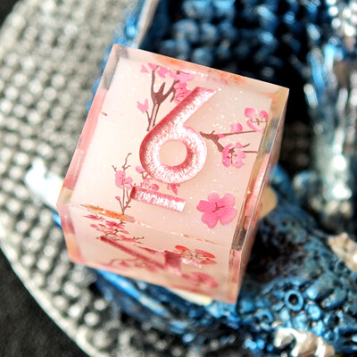 Mini D6 kocke u boji planeta DND Ručno izrađene kocke od smole sa 6 strana s oštrim rubovima Poliedarske cvjetne kockice za RPG stolne igre Dice D&D