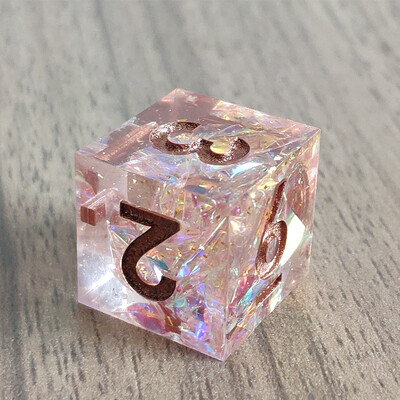 Mini D6 kocke u boji planeta DND Ručno izrađene kocke od smole sa 6 strana s oštrim rubovima Poliedarske cvjetne kockice za RPG stolne igre Dice D&D