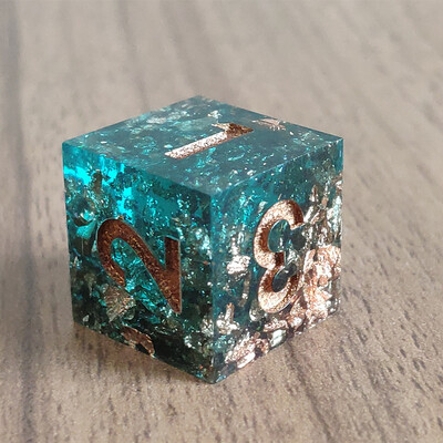 Mini D6 kocke u boji planeta DND Ručno izrađene kocke od smole sa 6 strana s oštrim rubovima Poliedarske cvjetne kockice za RPG stolne igre Dice D&D