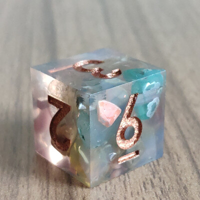 Mini D6 kocke u boji planeta DND Ručno izrađene kocke od smole sa 6 strana s oštrim rubovima Poliedarske cvjetne kockice za RPG stolne igre Dice D&D