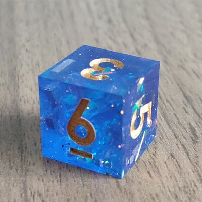 Mini D6 kocke u boji planeta DND Ručno izrađene kocke od smole sa 6 strana s oštrim rubovima Poliedarske cvjetne kockice za RPG stolne igre Dice D&D