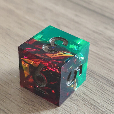 Mini D6 kocke u boji planeta DND Ručno izrađene kocke od smole sa 6 strana s oštrim rubovima Poliedarske cvjetne kockice za RPG stolne igre Dice D&D