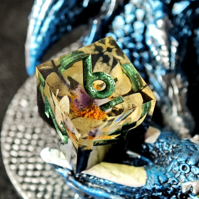 Mini D6 kocke u boji planeta DND Ručno izrađene kocke od smole sa 6 strana s oštrim rubovima Poliedarske cvjetne kockice za RPG stolne igre Dice D&D