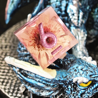 Mini D6 kocke u boji planeta DND Ručno izrađene kocke od smole sa 6 strana s oštrim rubovima Poliedarske cvjetne kockice za RPG stolne igre Dice D&D