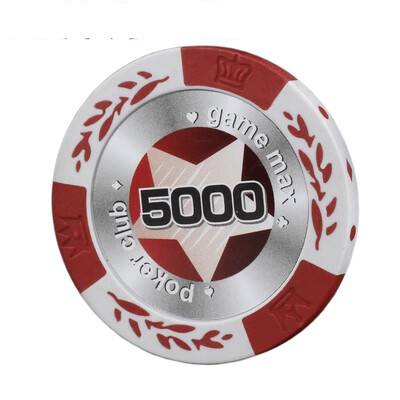 5 gab/partija Māla žetoni Pentagram Texas Poker Texas Casino Poker Baccarat Upscale pokera žetonu komplekts Piederumi Šaha galdiņa veids