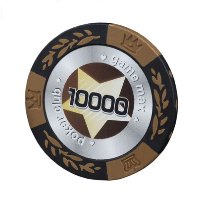 5 gab/partija Māla žetoni Pentagram Texas Poker Texas Casino Poker Baccarat Upscale pokera žetonu komplekts Piederumi Šaha galdiņa veids