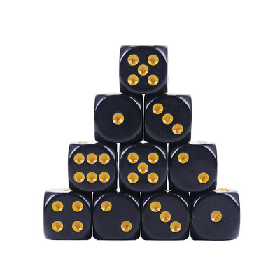 10pcs/set Set akrilnih kockica 6 strana 16MM D6 izrezbareni uzorak Polyhedron igraće kockice za RPG MTG Dungeons and Dragons društvena igra