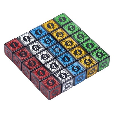 10pcs/Pack Acrylic D6 Carved Pattern Dice 6-Sides Accessories Polyhedron Colorful Dice Digital Game Dice Cubes