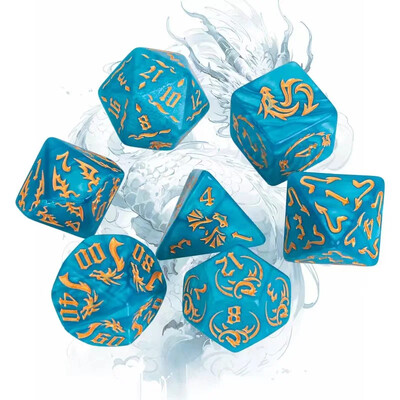 Novi 7kom/set Dragon Element Polyhedral Dice Set Number Dice Kit za Dnd COC Cthulhu TRPG Running Team Table Game Dnd Dice Set