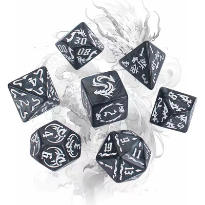 Novi 7kom/set Dragon Element Polyhedral Dice Set Number Dice Kit za Dnd COC Cthulhu TRPG Running Team Table Game Dnd Dice Set